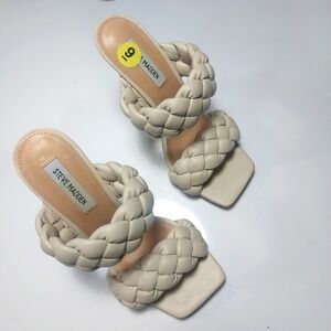 Steve Madden Women's Cream Braided Sandals Size 9